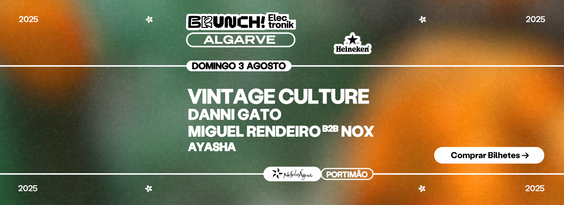 BRUNCH ELECTRONIK ALGARVE: VINTAGE CULTURE, POLE POSITION, DANNI GATO, AYASHA
