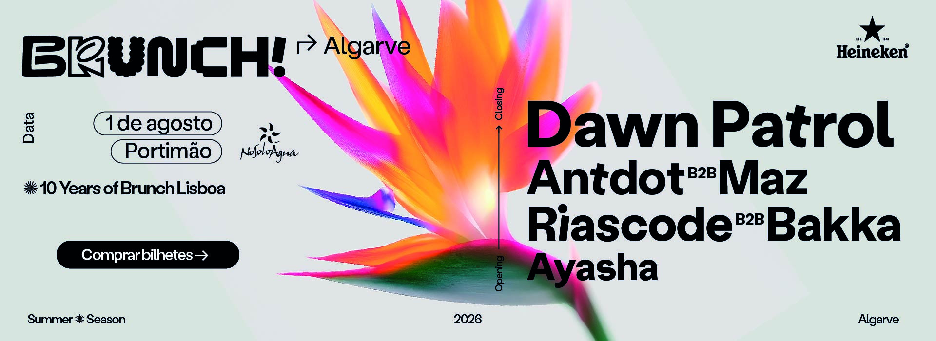 BRUNCH ELECTRONIK ALGARVE#1: DAWN PATROL, MAZ, ANTDOT, RIASCODE, BAKKA, AYASHA