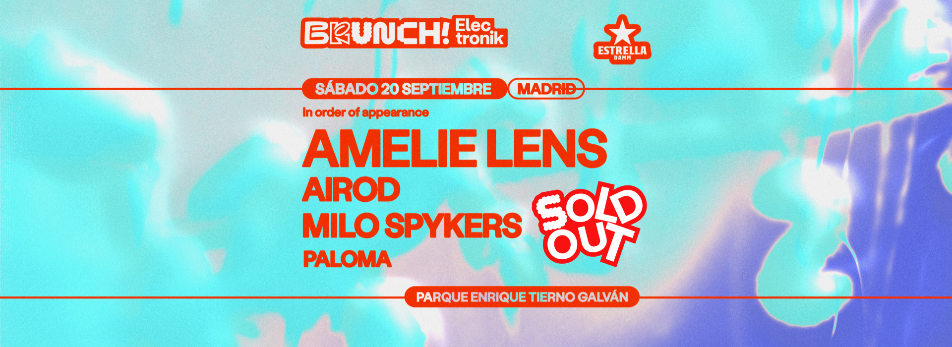 Brunch Electronik Madrid: Amelie Lens, Airod, Milo Spykers & Paloma