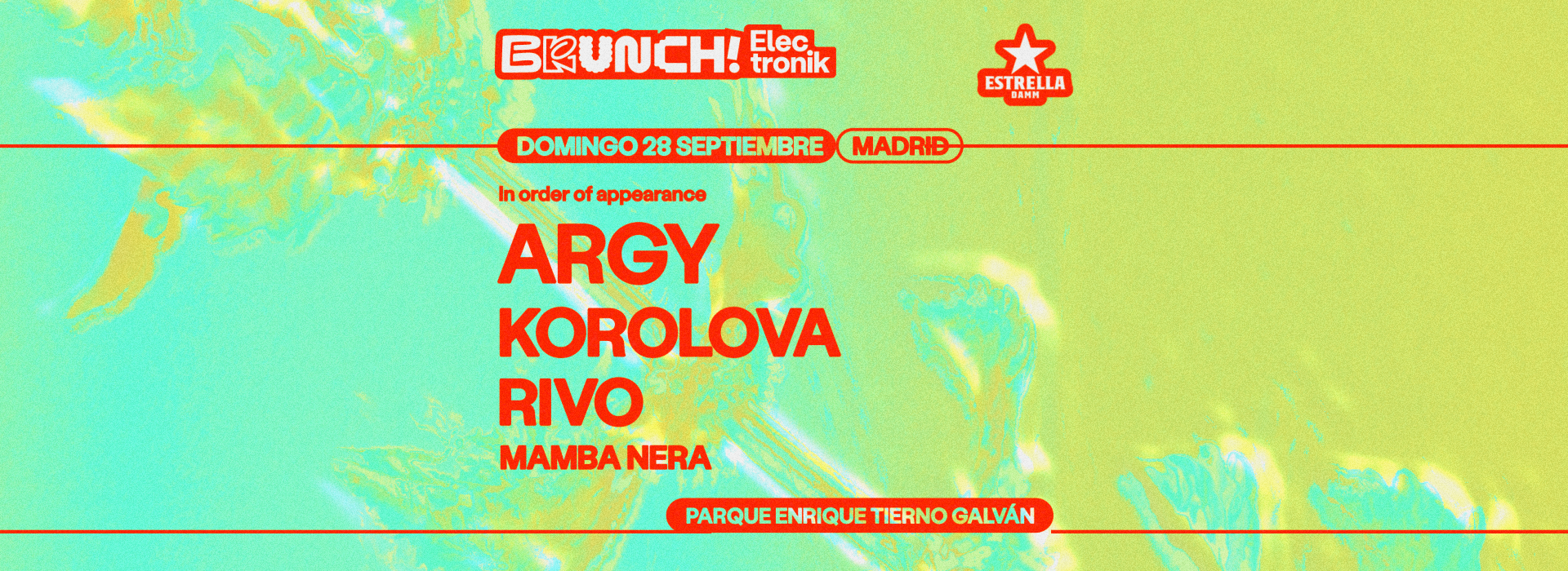 Brunch Electronik Madrid: Argy, Korolova, Rivo & Mamba Nera