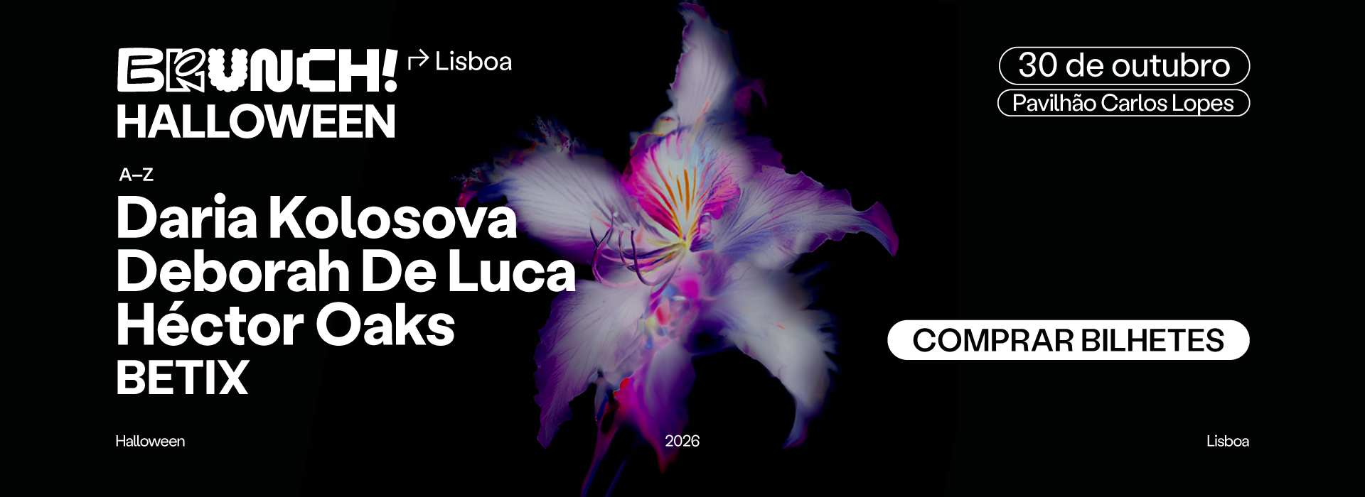BRUNCH ELECTRONIK LISBOA 2026 HALLOWEEN SPECIAL PARTY